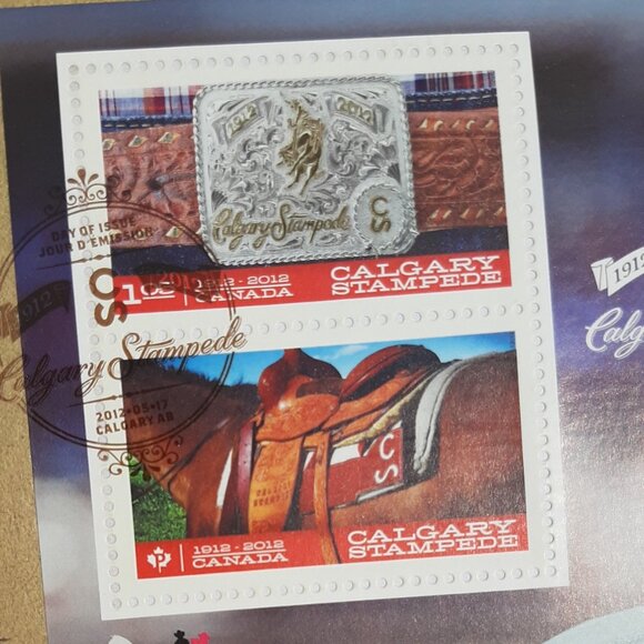 "CALGARY STAMPEDE" 2012  Canada # 2546 SS First Day Issue Lot of 5 - Picture 4 of 6
